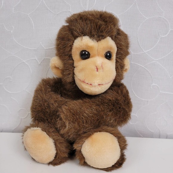 Vtg Plush Pets Kids Stuff Toy One Size Monkey Chimpanzee Talking Music Player - Picture 1 of 7